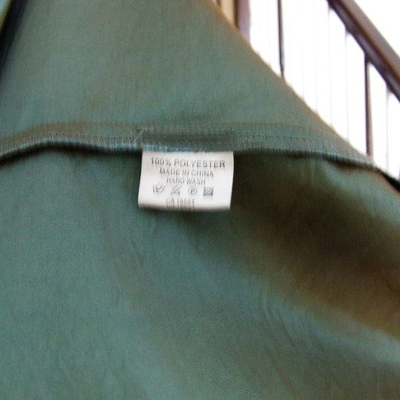 Green Gray Taffeta Blouse T-Shirt Top Formal and Casual - Picture 8 of 8